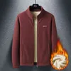 Casaco de lã de inverno masculino casaco polar velo grosso quente suporte jaqueta ao ar livre moda trand casual streetwear jaqueta roupas masculinas 220124