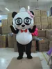 Costumes de mascotte Costume de mascotte d'ours Panda personnage adulte mascotte personnage de dessin animé vêtements verts Panda Cosplay pour Halloween