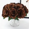 PU Real Touch künstliche schwarze Rose Tulpe wunderschöne Latex Blume Staubblätter Hochzeit gefälschte Blume Dekor Home Party Memorial 15 TEILE/LOS 210317