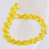 Snidade hjärtarmband gult guldfyllda trendiga kvinnors formade klockkedjor link2491