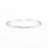 Bague de diamant minimaliste, bande de diamant en or 14 carats, bague mince ronde complète de 1 mm avec 1, 2 ou 3 pierres .95 mm de diamant, bague de fiançailles de mariage