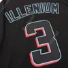 DJ ILLENIUM Jersey Singer 3 maglie da baseball da uomo cucite bianco nero versione moda Diamond Edition Alta qualità