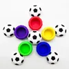 Neueste Smoking 15ML bunte Silikon-Aufbewahrungsbox Wachs Bohrinseln Wig Wag Dabber Stash Case Tragbares innovatives Design Fußballform Hohe Qualität DHL-frei