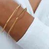 Vnox – Bracelets manchette géométriques Boho pour femmes, bracelet Chic en acier inoxydable doré, bijoux de fête élégants pour filles et dames