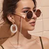 Minimalista estilo Balck Bead Óculos Óculos Ligação Óculos Corrente Mulheres Acessórios Sunglasses Hold Cordas