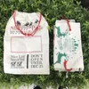 クリスマスバッグサンタサックコットン巾着キャンバスギフトバッグキャンディストレージポーチクリスマスデコレーション無料DHL船HH21-498