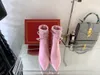 Socks autumn 2021 new pointed elastic thin boots children's middle tube high heels