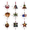 NIEUW 2022 DHL SUBLIMATION Blank Kerstmis ornament dubbelzijdige Xmas Tree hanger multi-vorm aluminium plaat metaal hangende tag vakanties decoratie Craft C818G03