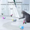 BENTOPAL--Smart Automatic Robotic USB Rechargeable Feather Stick Corful Light Cat Toy and 2.4 G Remote Control Funny Cat Ball 211122
