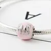 Fits Pandora Bracelets 20pcs Mother's Day Pink Enamel Family Member Charms Beads Silver Charms Bead For Women Diy European Necklace Jewelry