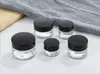 Clear Tempered Glass Jar Bottle With BlackGold Cap Food Grade Nonstick For Cream Cosmetics Wax Dab burkar Koncentrera behållare 5M4539558