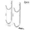 Poolzubehör 2pcs Schwimmstangenbügel Wandmontage Aluminium Teleskophalter Haken für Vakuumschlauchblatt Rakes Gartenwerkzeuge 8276819