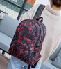 Mochila de camuflagem para porta externa, mochila de viagem, bolsa de computador Oxford, corrente de freio, bolsa de estudante do ensino médio, muitas cores Mix XSD1004