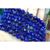 Lapis Lazuli à facettes entières A 100% perles de pierre rondes en vrac naturelles pour la fabrication de bijoux Bracelet à bricoler soi-même collier 6/8MM 15''