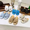 Vrouwen Slippers Open Teen Weave Design Cross Band Flat Heeld Slip op Casual Solid Color Dia's Zomer Dames Strandschoenen Vrouw 210513