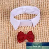 Hot White Red Dog Puppy Cat Bowknot Bow Tie Slips Kläder för liten hund