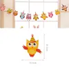 100pcs cartone animato gufo banner decorazione festa di compleanno per bambini ghirlanda di carta per decorazioni per fondali per feste a tema uccelli