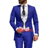 Personalizar Double Breasted Breastsed Manarim Lapela Noivo TuxeDos Homens Suits Casamento / Prom / Jantar Homem Blazer (Casaco + Calças + Tie + Vest) W803