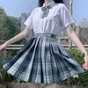 Dames Paars Zwart Goth Plooited Plaid Rok Glir Hoge Taille Mini Sexy Rokken Japanse School Harajuku Cosplay Anime Sailor Suit 210621