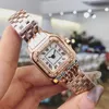 22 mm Panthere WJPN0016 W4PN0007 WJPN0008 Mode Lady Horloges Zwitsers Quartz Womens Watch White Dial Gold Case Diamond Bezel Steel B2252