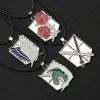 Attack On Titan Necklace Wings Of dom Eren Scout Legion Stationary Guard Military Police Trainee Squad Pendant Anime Jewelry