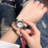 Armbanduhren Damen Armband Bronze Uhrengehäuse Frauen Luxus Silber Leder Relogio Marke Casual Handgelenk Quarz Mädchen Uhr