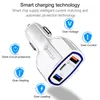 QC3.0 3.5A Dual 2 USB 1 Type-C Port PD Fast Car Charger CE FCC ROHS Certified Cigarette Lighter Quick Charging For iPhone Samsung Huawei Tablet With Retail Package