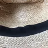 Breda brim hattar sommarhatt unisex topper män gyllene ränder solskydd mössa svart band konkav stagstrand