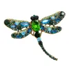 Pins broches Doreenbeads Crystal Dragonfly pin vintage broche voor vrouwen jas dierenstijl accessoires mode delicate sieraden 1pc Seu22