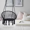Cadeira de balanço preto cadeira max 330 lbs pendurado algodão corda hammock balanço cadeiras para interior e exteriores Stock A44 A30