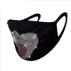 US flagga Rhinestone Mask Color Diamond Outdound Dammdesigner Masker Svart Holiday Party 3 Style