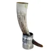 Натуральный викинг, питьевой рог с стойкой Кубок ALE Beer Wine Gooklet Chalice Tankard Ox Horn Beaker Ceakers 210804