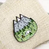 Pins, Brooches 2021 Outdoor Adventure Brooch Enamel Pin Heart Cup Backpack Badges Pins Metal On Clothes Women's For Women Coat