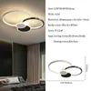 Plafondlampen moderne led zwart/wit/gouden frame plafon lamp voor slaapkamer woonkamer licht AC110-220V