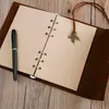 Блокноты ретро творческий ноутбук красивая повязка A6 свободный лист для офисной школы дома (коричневый)