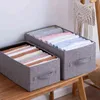 MICCK Cotton And Linen Storage Box Large Capacity For Wardrobe Drawer Underwear Shirt Clothing Organizer Household Tool 211102