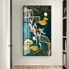 Pintura de peixes dourados em fotos de arte da parede para sala de estar Posters e impressões Abstract Modern Home Decoration