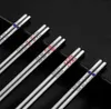 304 Stainless Steel Chopsticks Hushållens förtjockad värmeisolering Square Hotel Present Scalding Anti-Skid Porslin Laser Chopstick Sn5921