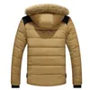 毛皮の襟フード付き男性冬のジャケットの男性コート雪のパーカーダウンジャケットの上着厚いメンズ暖かいウールのライナーコートM-6XL 211216