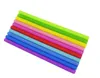 colorful silicone straws for cups food grade 25cm silicone straight bent straw bar home drinking