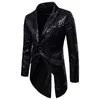 Men's Suits & Blazers Men Gold Silver Red Black Sequin Slim Fit Tailcoat Stage Prom Dresses Costumes Wedding Groom Suit Jackets