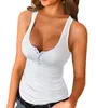 Fashion Sexy Mulheres Manga Curta Botão Top Botão Halter Casual Tanque Branco Tops Blusa Camisa Curta 2021 Verão STREET Wear X0507