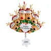 Interiördekorationer Personlig Reindeer Family of Christmas Tree Ornament Söt Deer Holiday Gift År 2021 Pendant Harts Hantverk