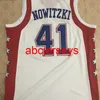 #41 Dirk Nowitzki 2004 All Star West White Basketbol Forması Dikişli Özel Herhangi Bir Sayı İsim Formaları NCAA XS-6XL