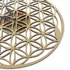 Kwiat życia Pierścionki Pierścionki Geometryczne Drewniane Zegar Święte Geometria Geometria Laser Cut Zegar Zegarek Wschodniej Gift Gift Decor 210325