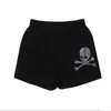 Skulls drilling shorts women summer black Elastic waist pants street Casual Female loose Fashion motion 210621