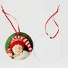 Muti style sublimation pendant DIY double side heat transfer blank christmas ornament MDF wood christmas tree decorations