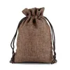 7x9cm Burlap Bag Jewelry Packaging Bag Linen String Drawstring Bags 파우치 저장 GFIT 백