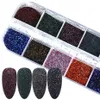 Holografiska nagel glitter flingor sequin 12pcs i 1 ros guld silver diy fjäril doppning pulver för akryl naglar verktyg konst skönhet