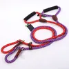 Pet Leash för hundkrage sele produkter set nylon träning små stora solida kragen